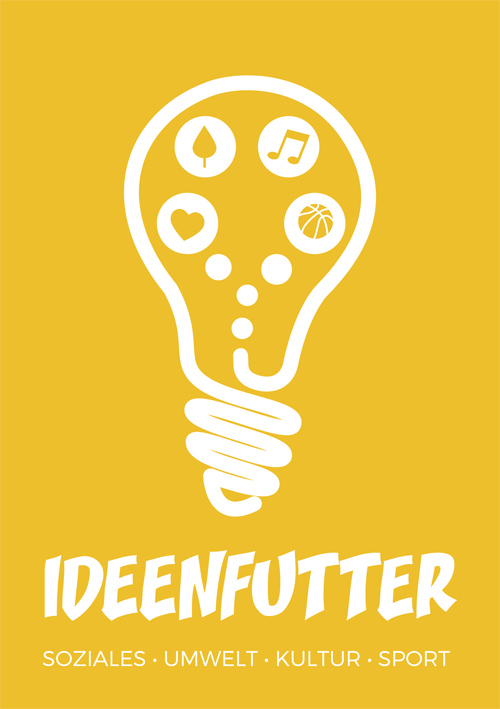 Logo Ideenfutter ; Soziales, Umwelt, Kultur, Sport