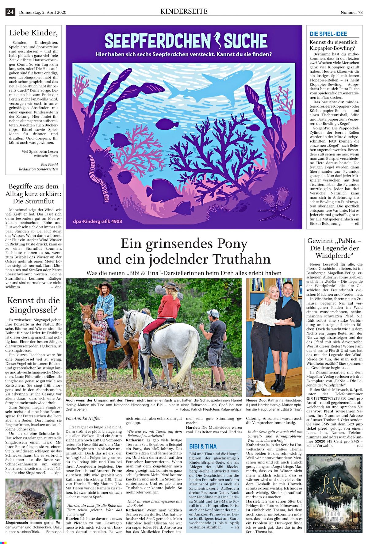 Kinderseite aus der Passauer Neuen Presse, Spiele-Idee: Kennst du eigentlich Klopapier-Bowling?