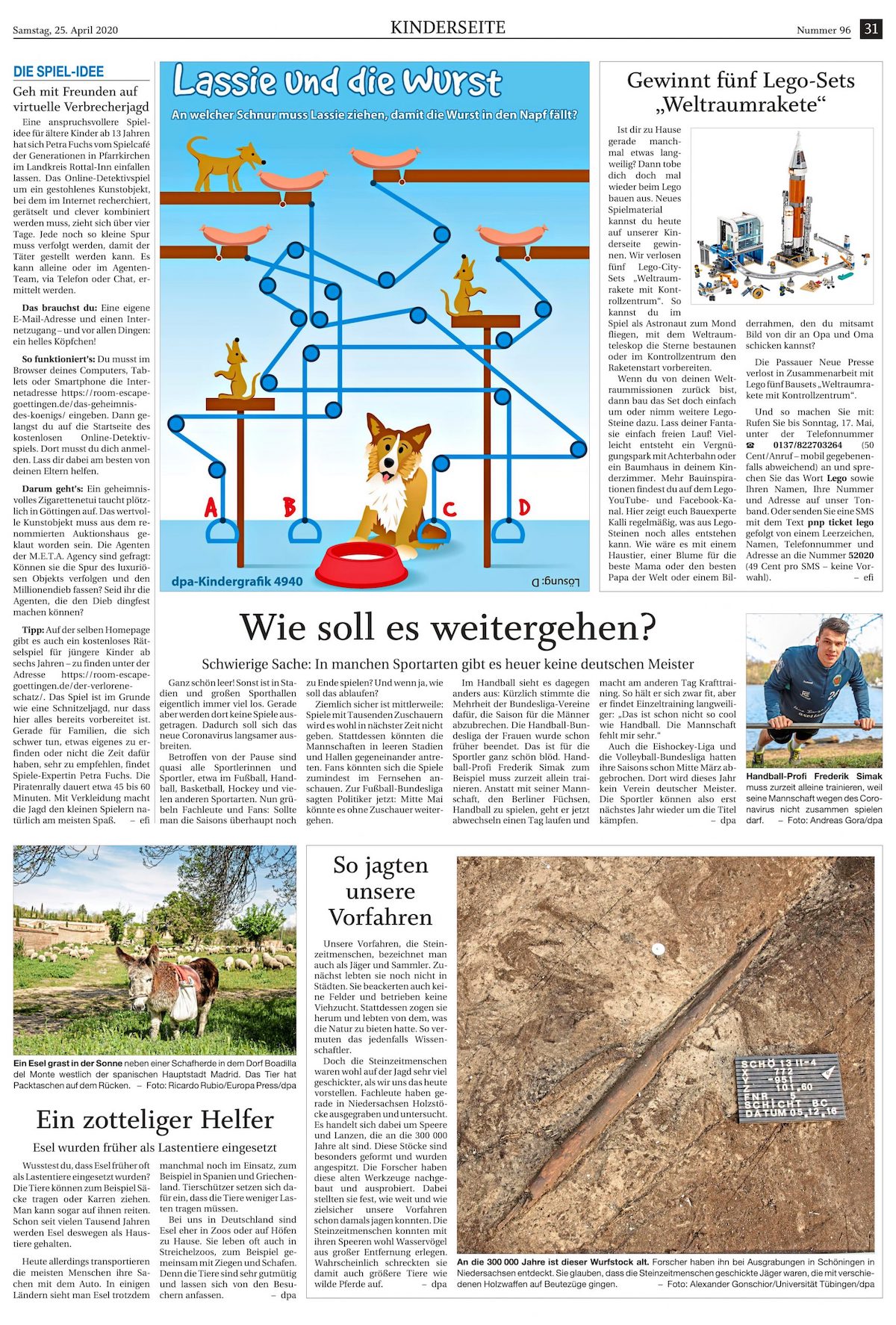 Kinderseite aus der Passauer Neuen Presse, Spiele-Idee: Geh mit Freunden auf virtuelle Verbrecherjagd