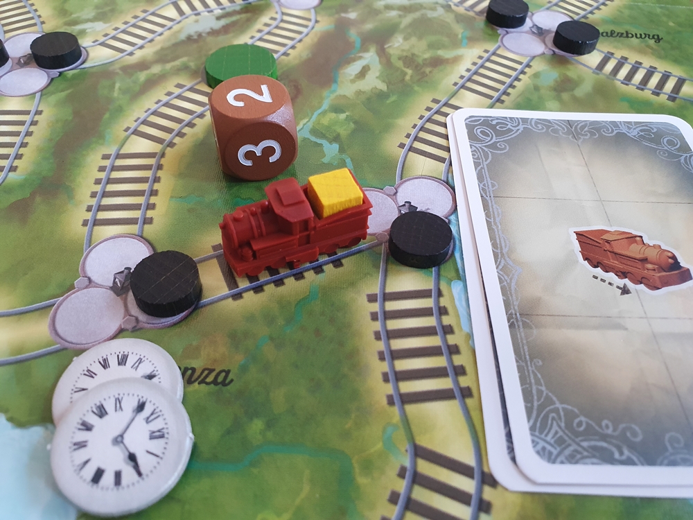 Spielsituation: Lok steht vor falsch gestellter Weiche