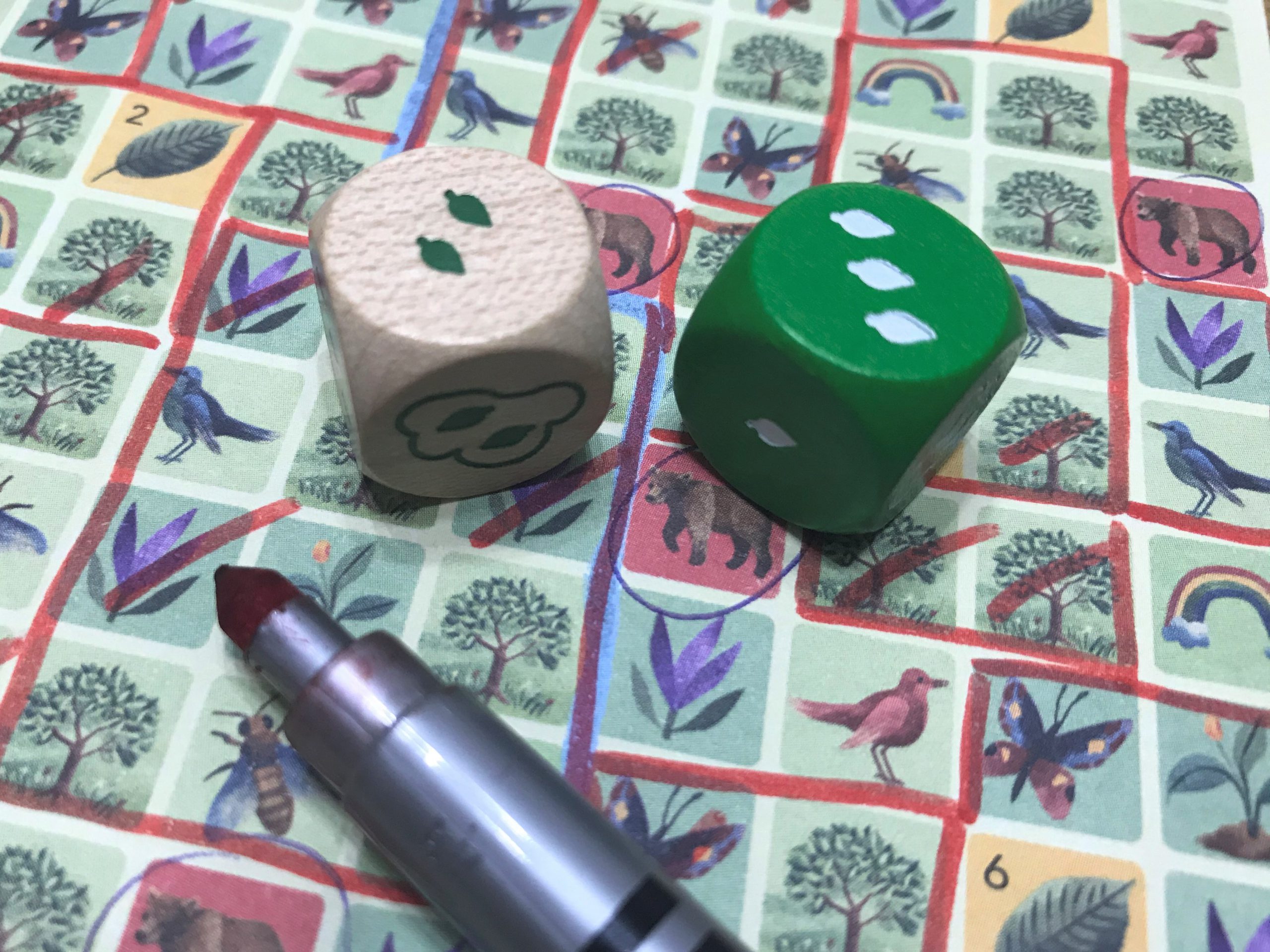 Nahaufnahme der beiden Würfel