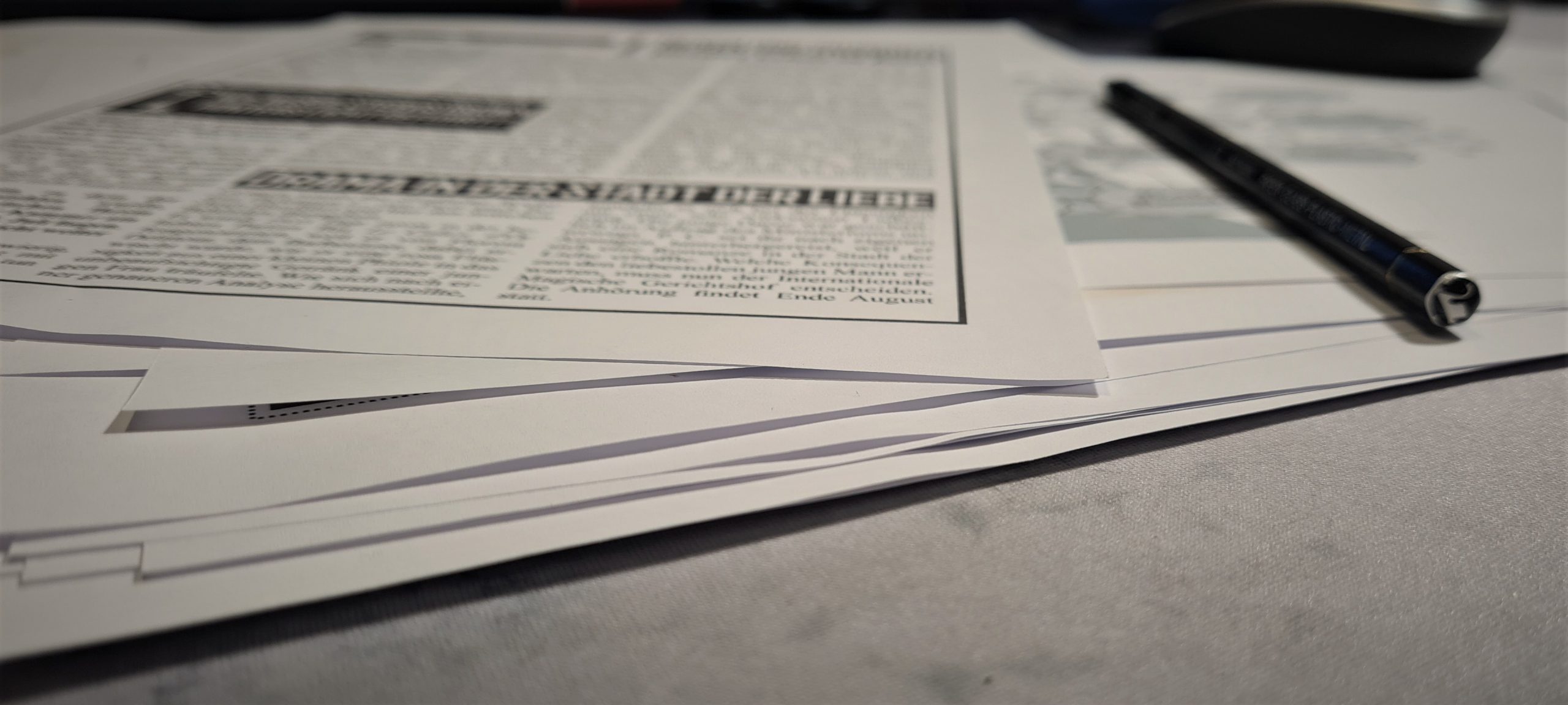 Ein Blick auf Ausdruck und Stift