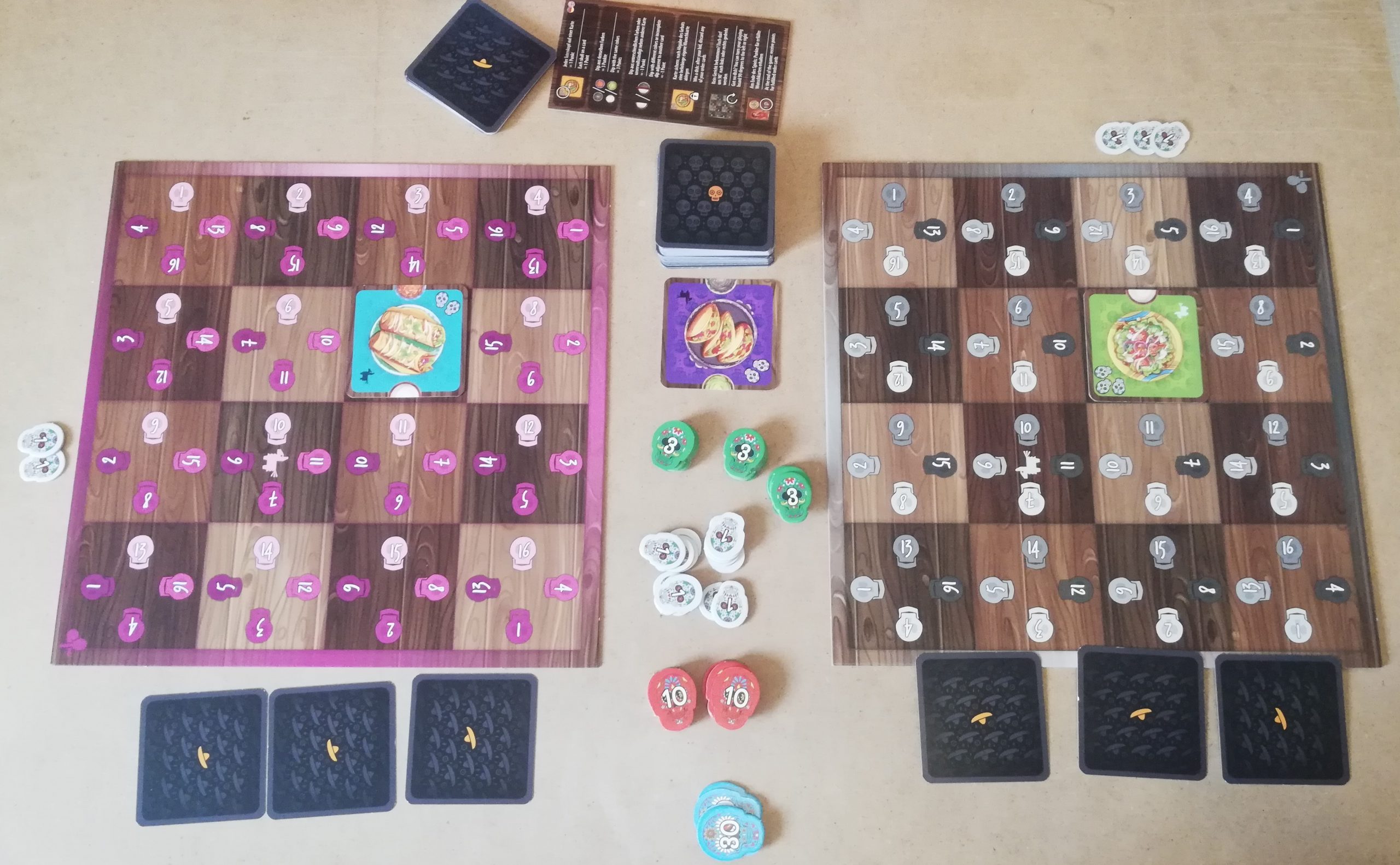 spielaufbau für 2 Spieler:innen