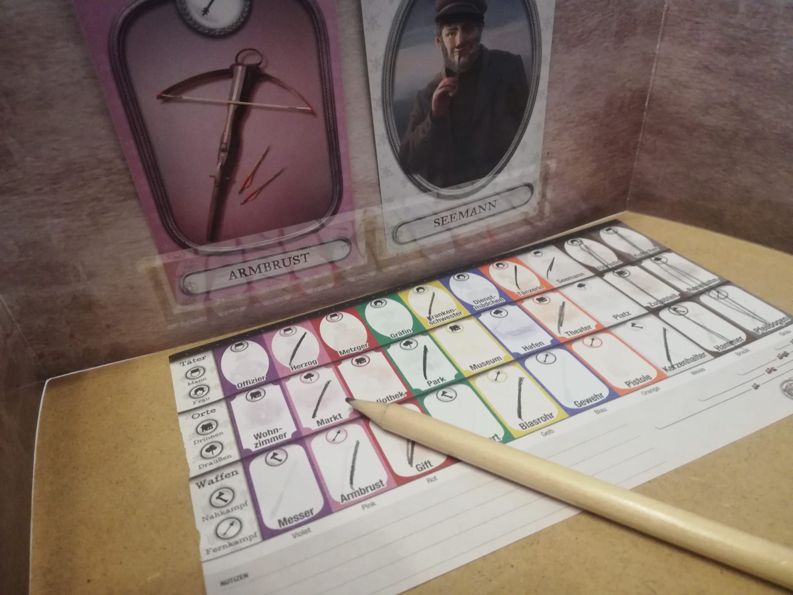 13 Indizien eigener Notizzettel