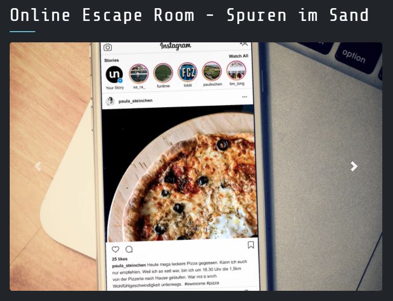 Ein Instagram Screenshot zeigt das Profil einer Augenzeugin