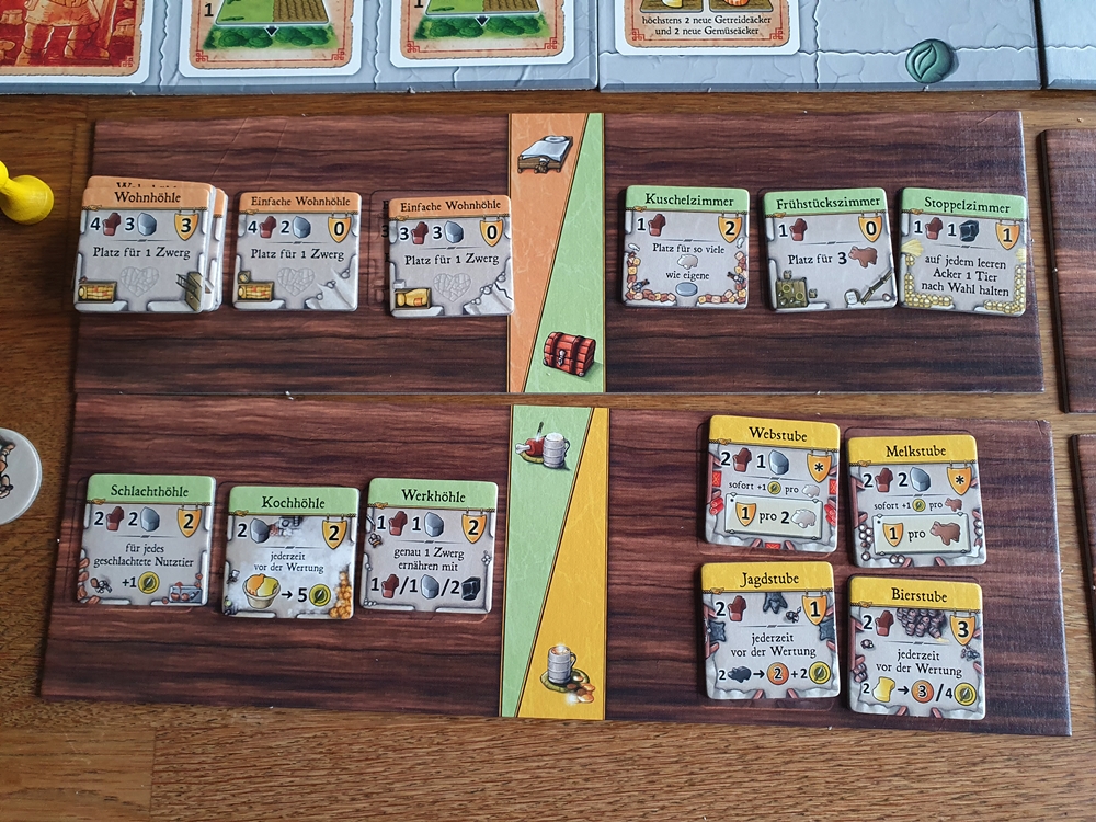 Zusätzlicher Spielplan mit Gebäudeplättchen