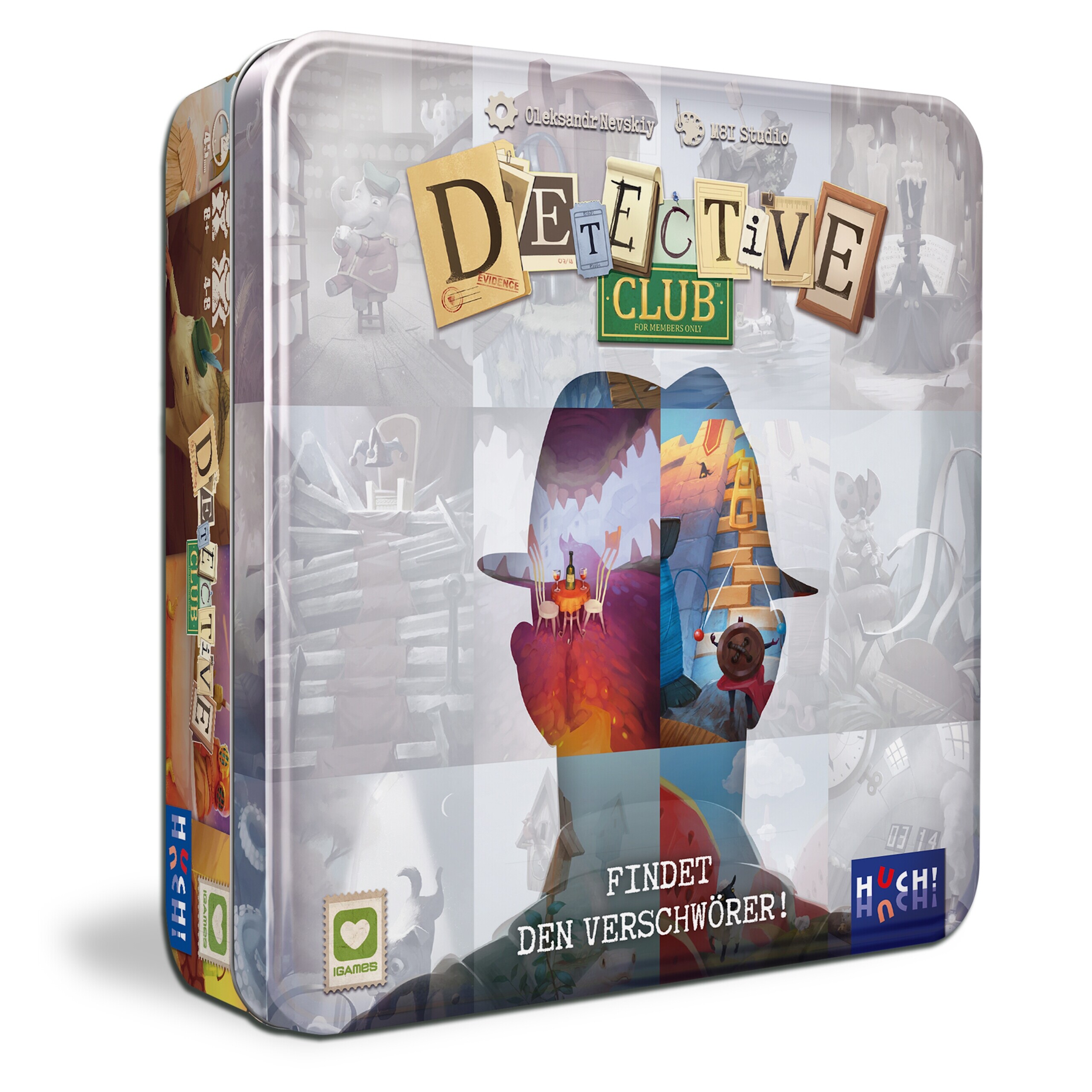 Metalldose Spiel Detective Club