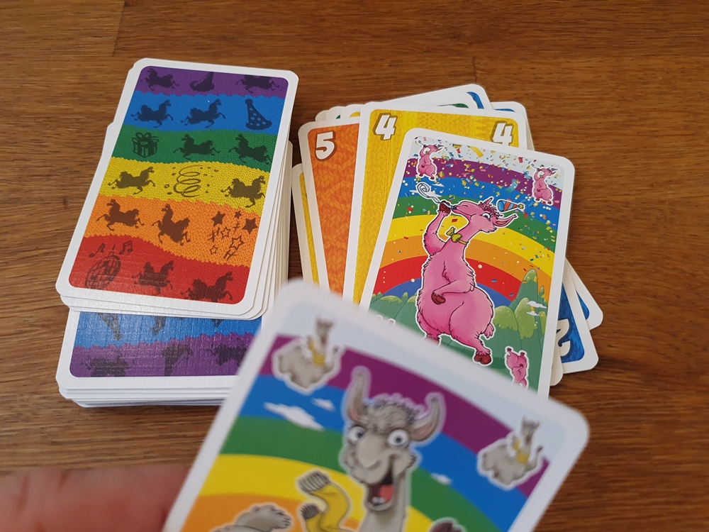 Spielsituation: das rosa Lama wurde gespielt