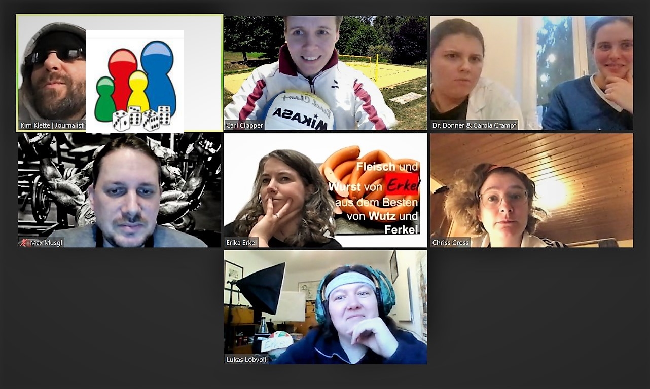 Ein Gruppenbild aller am Spiel beteiligter Rollen