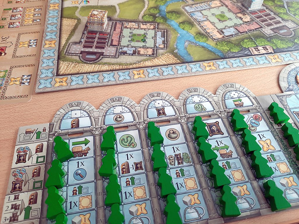 Monasterium - Spielertableau zu Spielbeginn