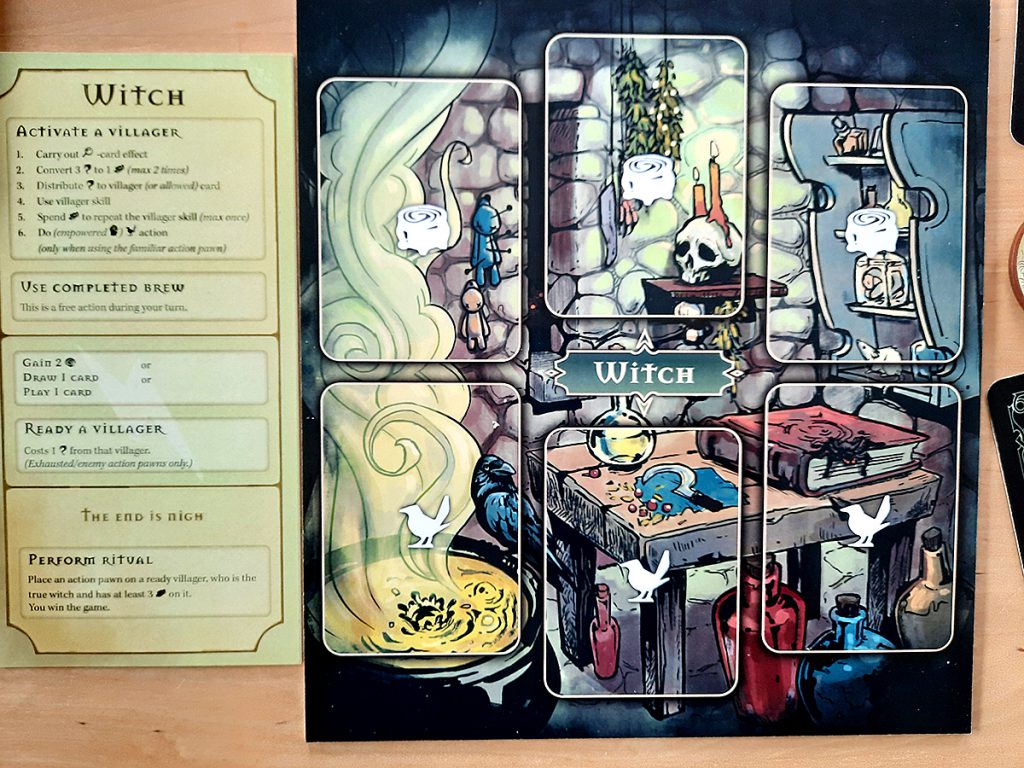 Pagan (Prototyp) - Spielertableau der Hexe