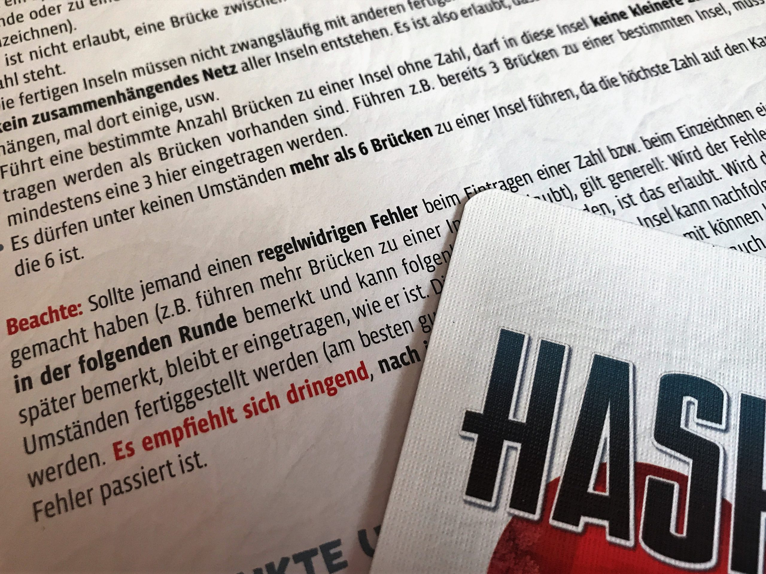 Ein Blick in die Anleitung hilft, wenn Fehler gemacht werden.