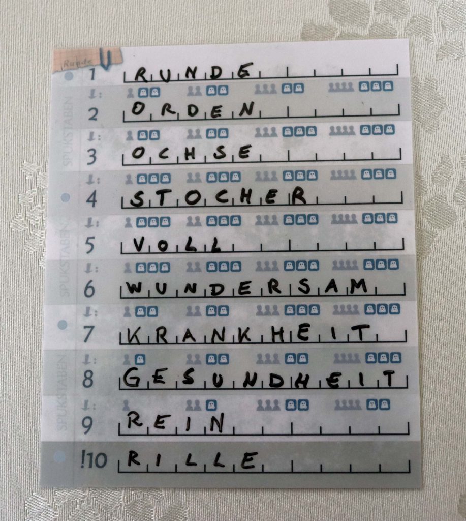 Spielblock Spukstaben