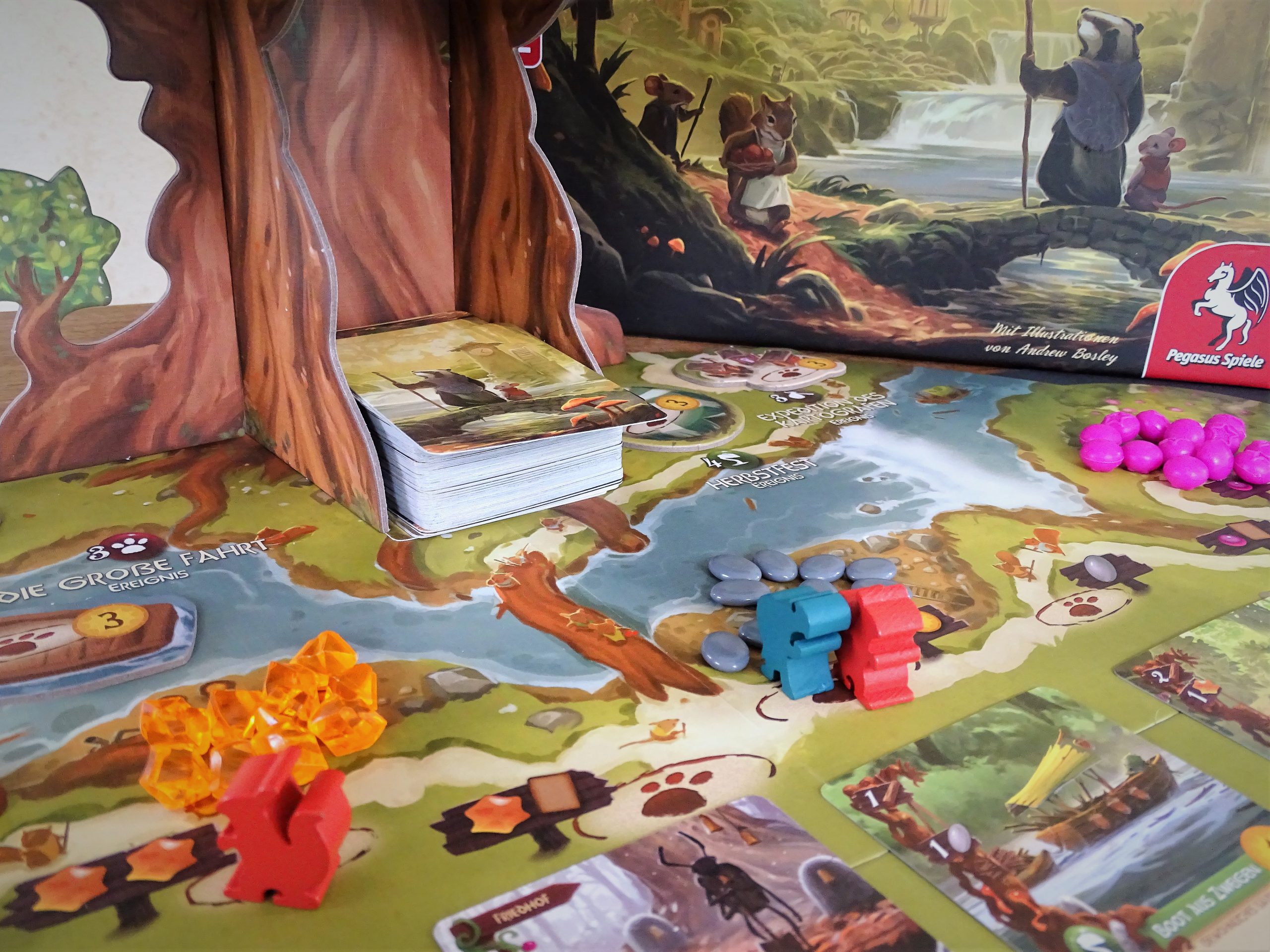 Ressourcen sammeln geht durch das Einsetzen der Arbeiter. 