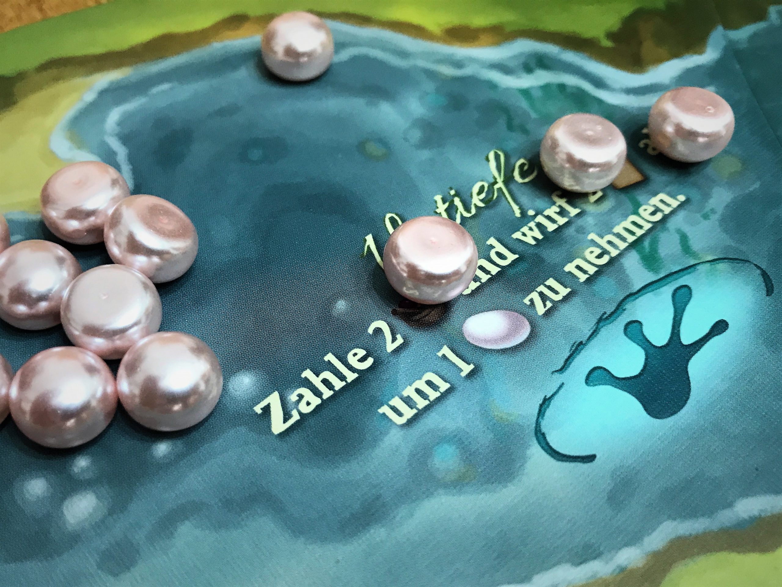 Ein Blick auf die Untiefe mit den Perlen.