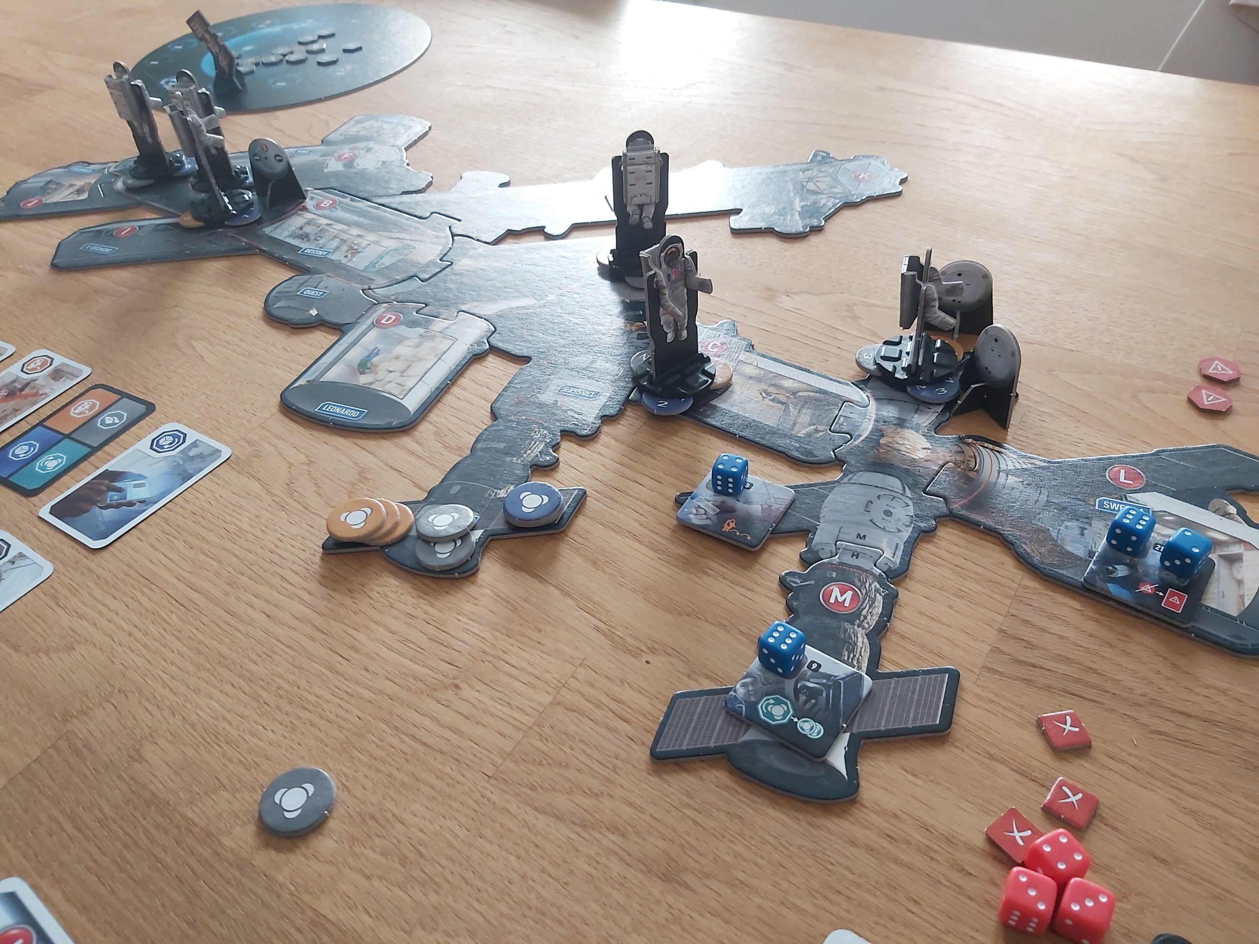 Zu sehen ist die aufgebaute Raumstation von Mission ISS.