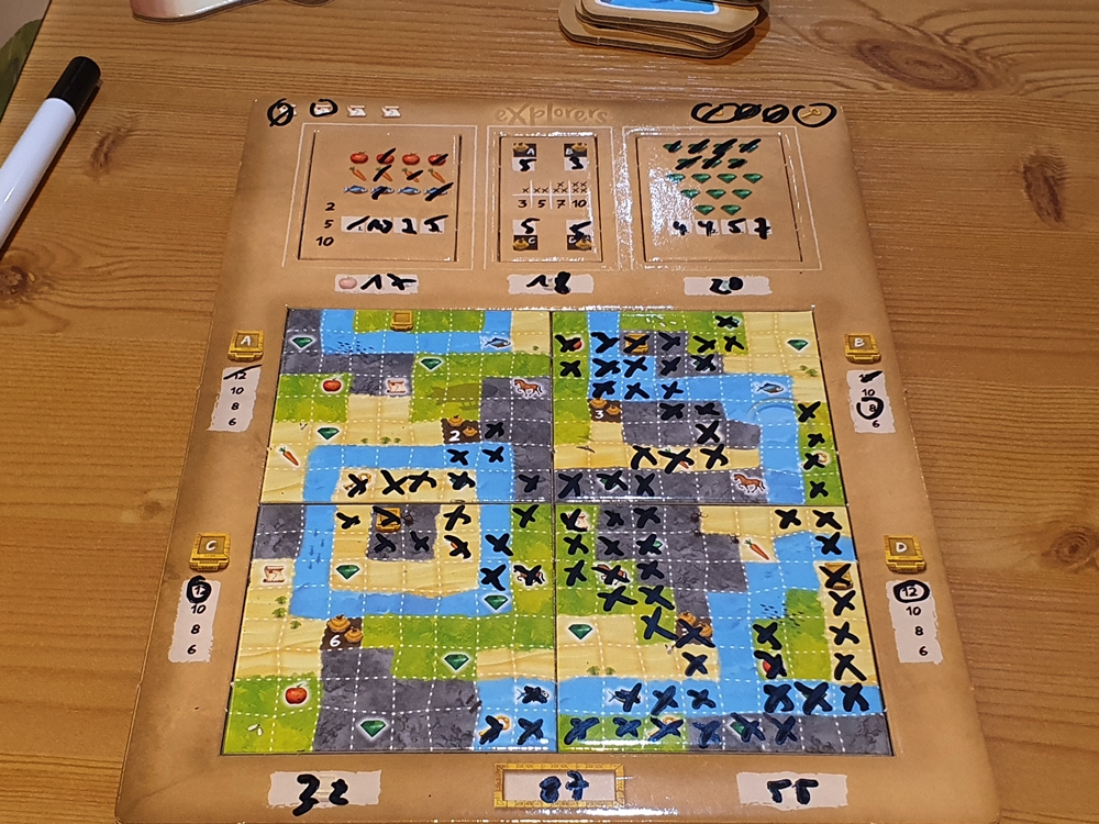 Situation am Ende einer Partie