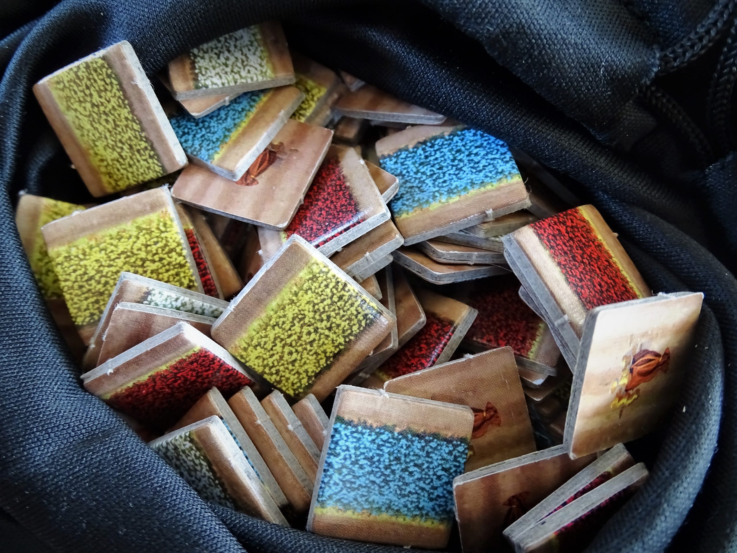 Ein Blick in den Beutel, in dem die Marker gesammelt sind.