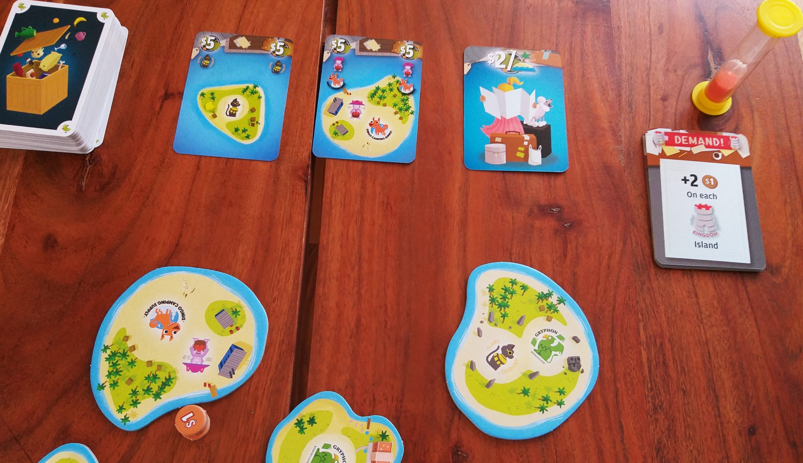 Auftragskarten und Rundenziele für diese Runde