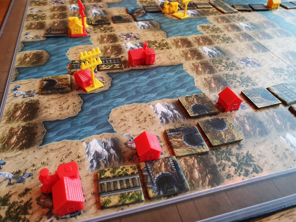 Spielsituation zum Ende, die Verbindung von Küste zu Küste ist geschafft