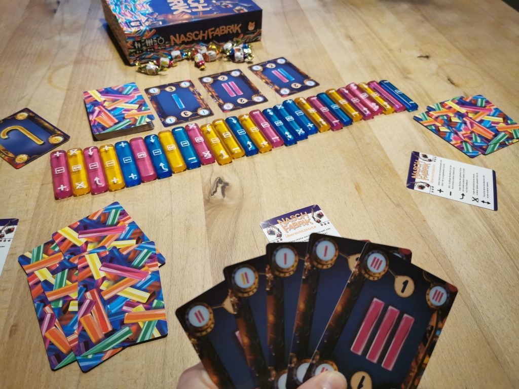 Naschfabrik: Spielaufbau für 3 Spielende