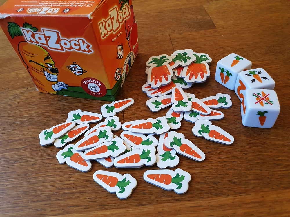 Spielkarton und Inhalt