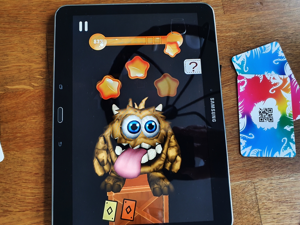 Nach zwei gespielten Karten zeigt die App die Höhe der Übereinstimmung an.