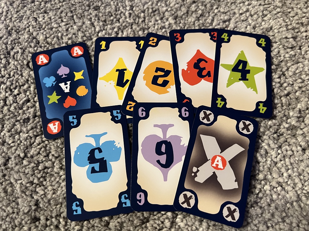 Die Handkarten die jeder Spielende besitzt