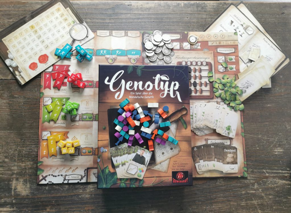 Spieleschachtel und Inhalt