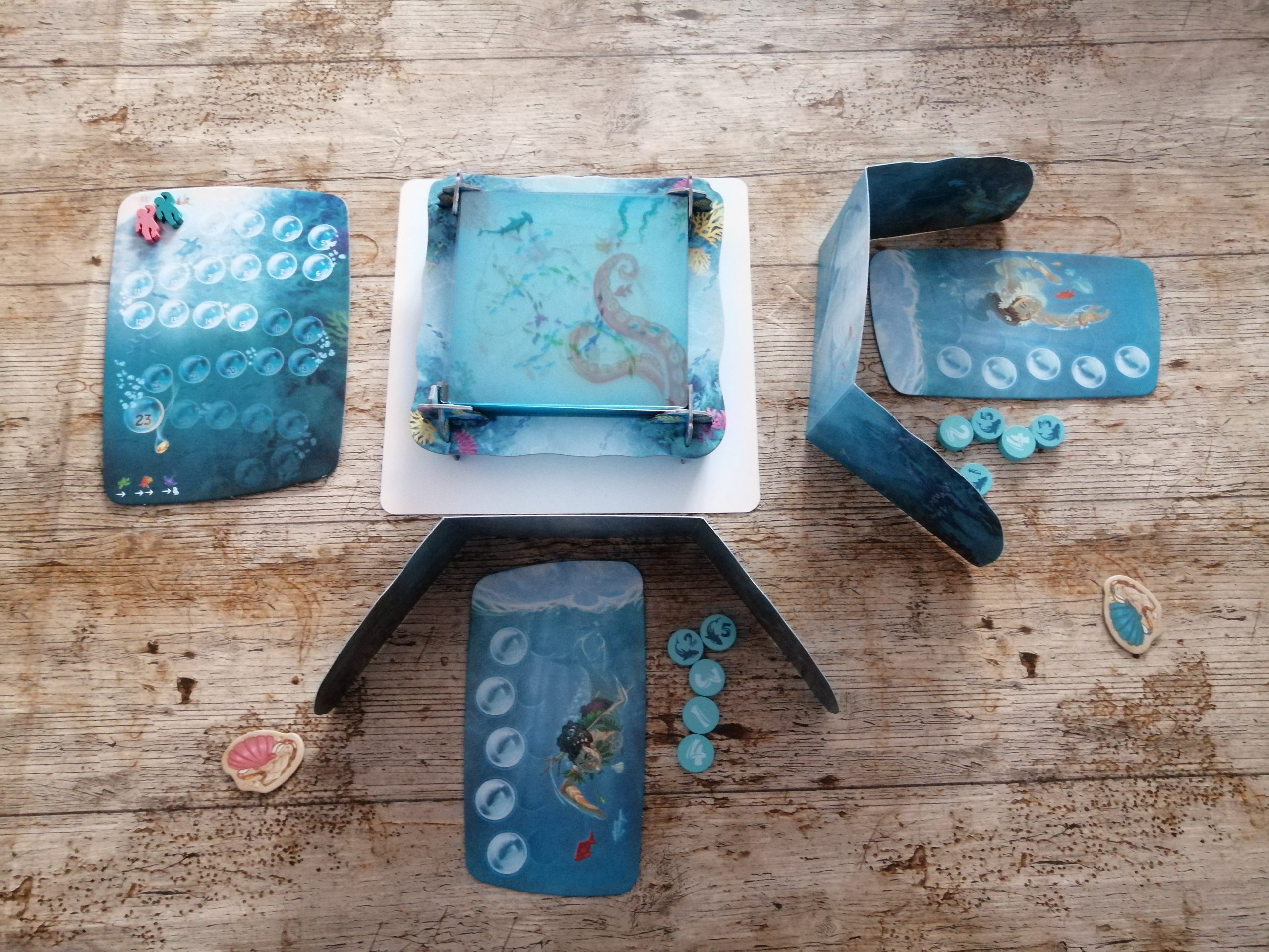 Spielaufbau für zwei Spielende.