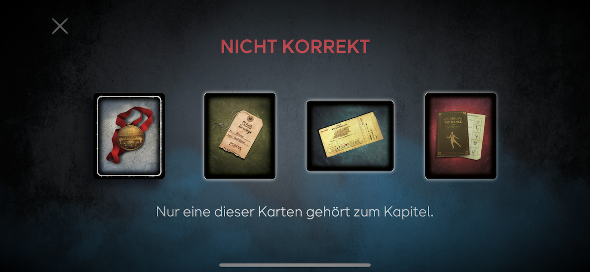 Die App zeigt an, welche Karte passt