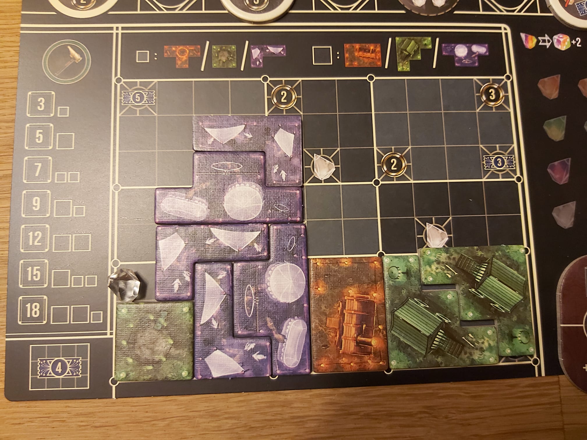Zu sehen ist ein individuelles Spielenden-Tableau.