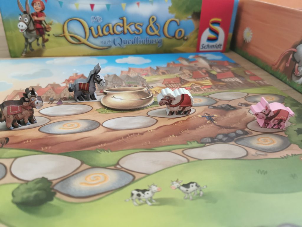 Spielstand mit vier Spielenden am Ende einer Partie