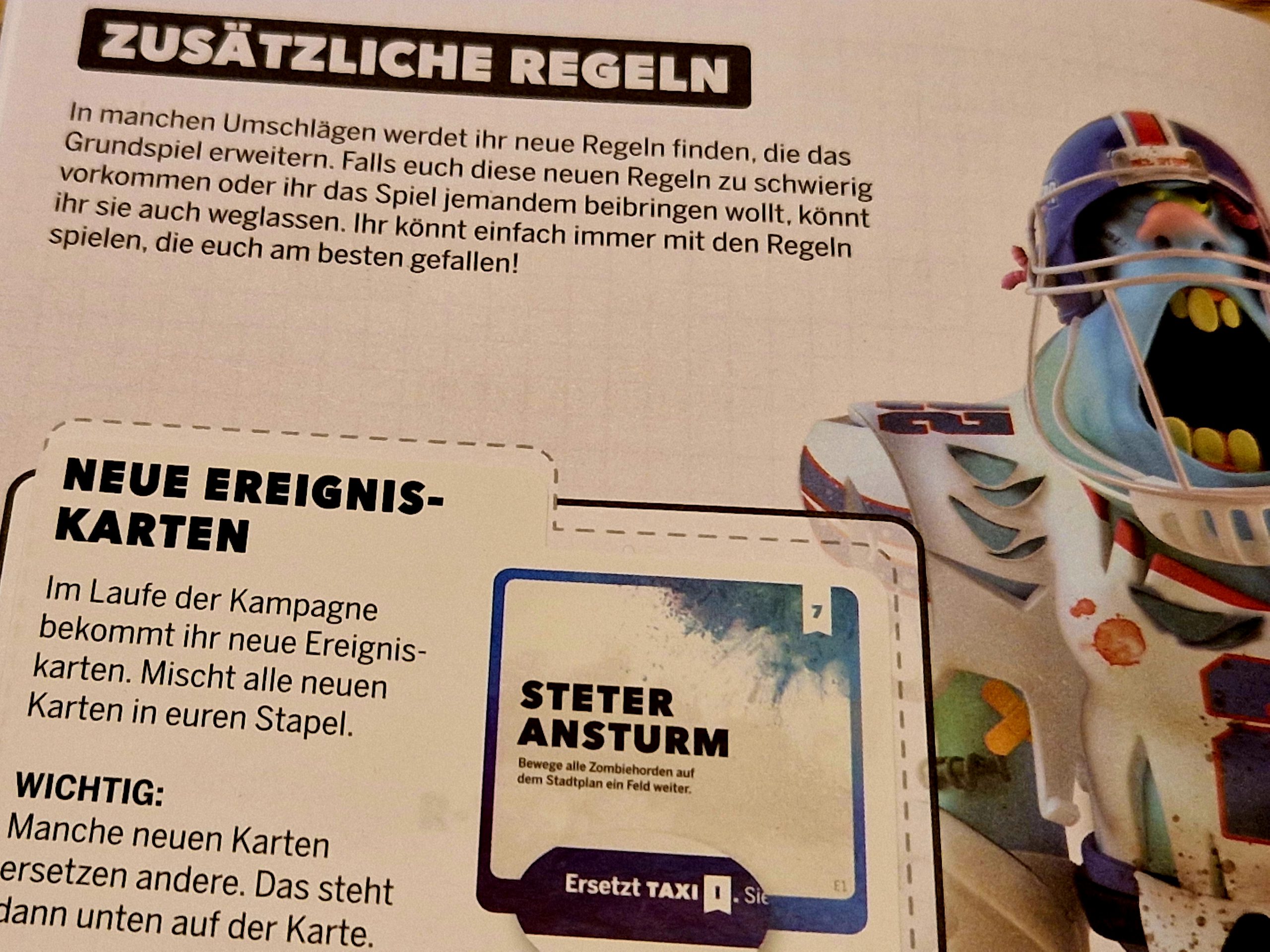 Bespielbild aus dem Heft mit neuen Regeln