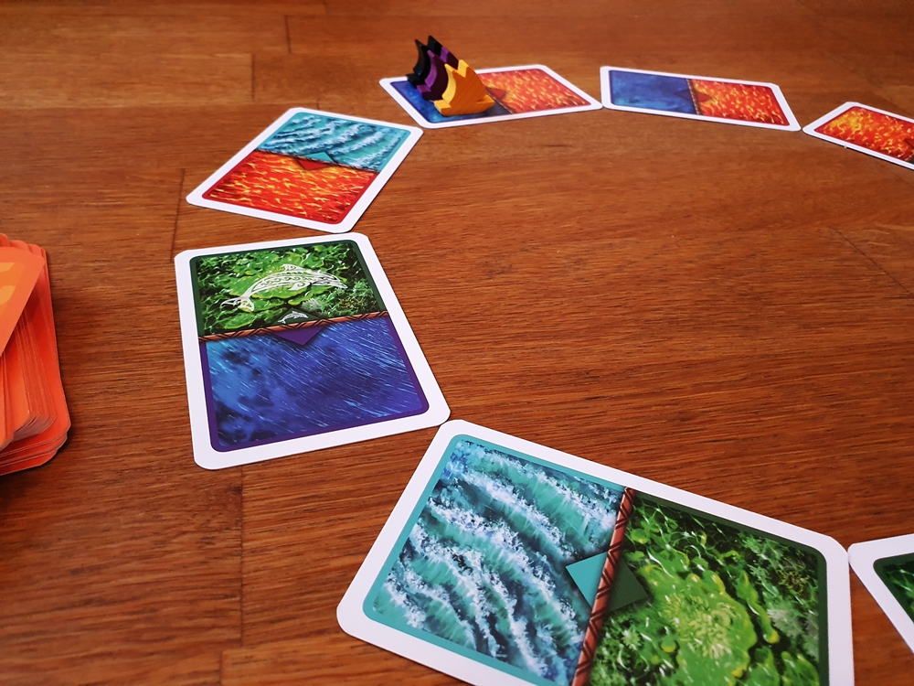 Aufbau für drei Spielende