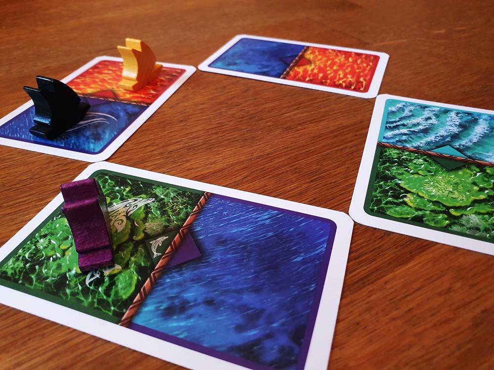 Am Ende der Partie liegen nur noch vier Meereskarten aus