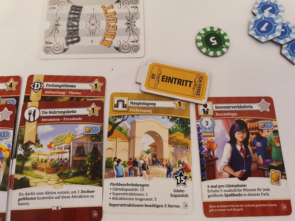 Spielauslage bei Unfair