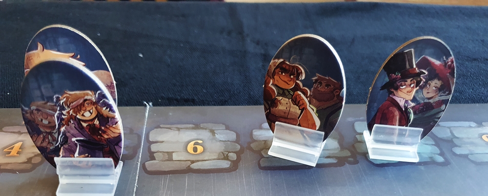 Spielfiguren auf der Punkteleiste