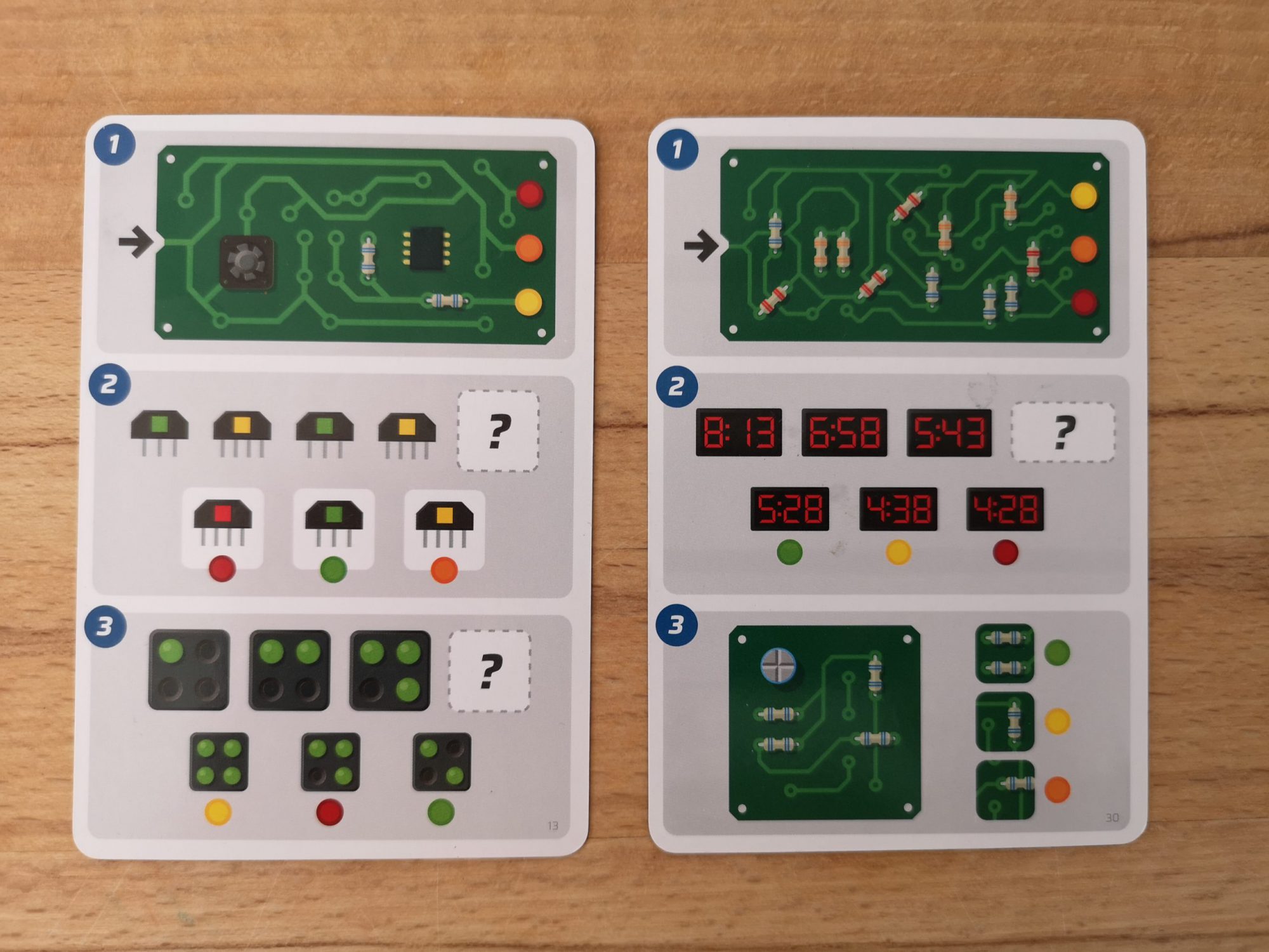 Rätselkarte mit 3 Logikrätseln