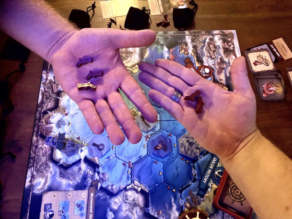 Hier siehst du eine Spielszene der Meuterei, nachdem die Hände geöffnet wurden
