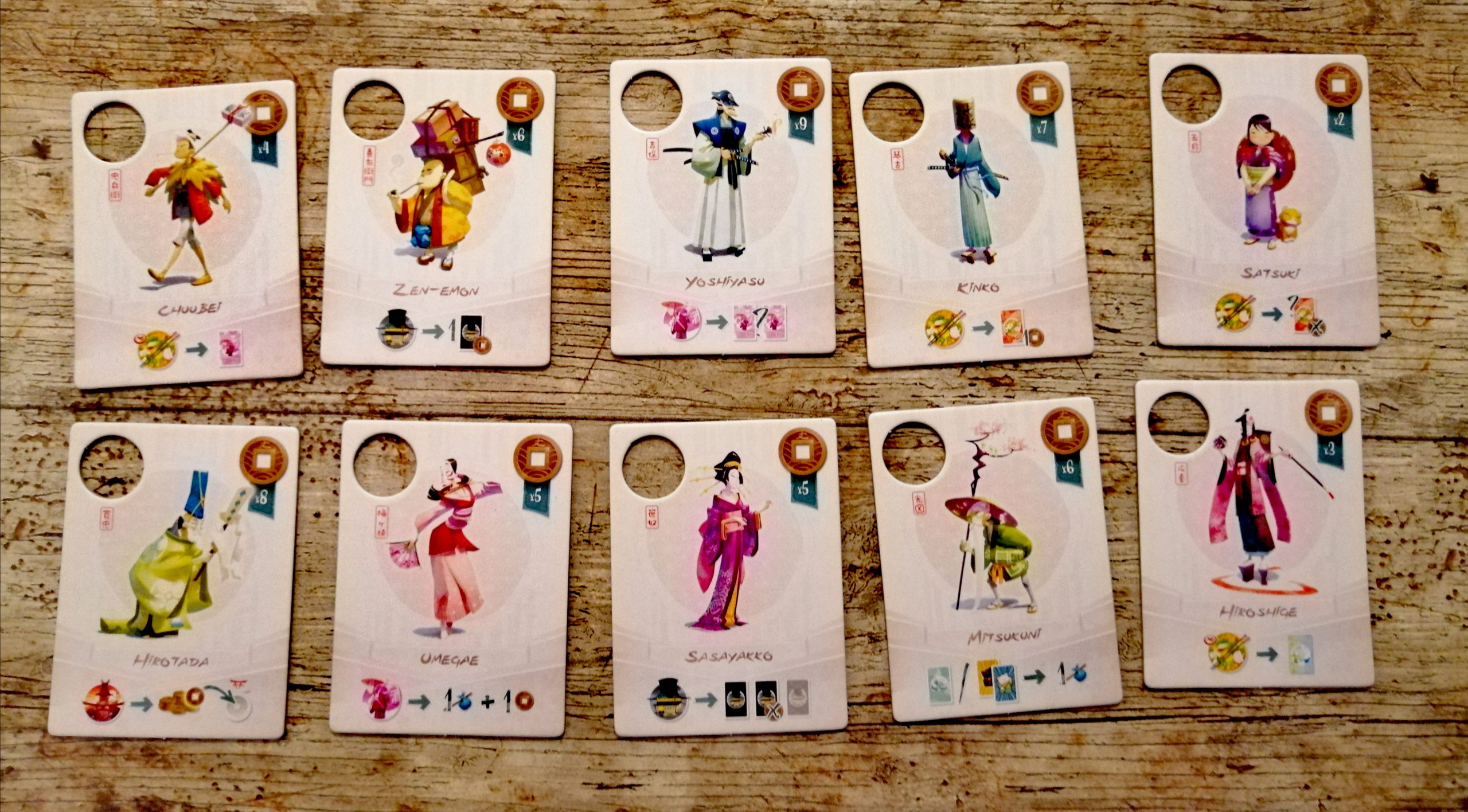 Die zehn Begleiter:innen. Jede:r hat eine andere Fähigkeit. 