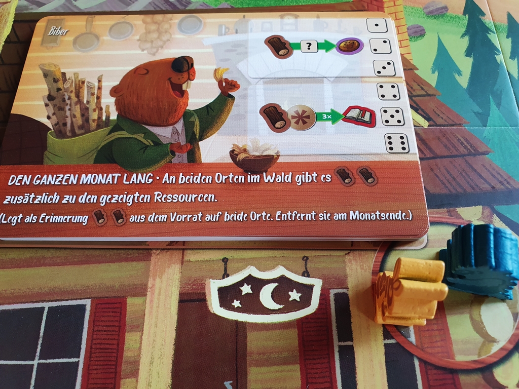 Wechselnde Kartenauslage auf dem Spielplan gibt Besonderheiten für diese Runde