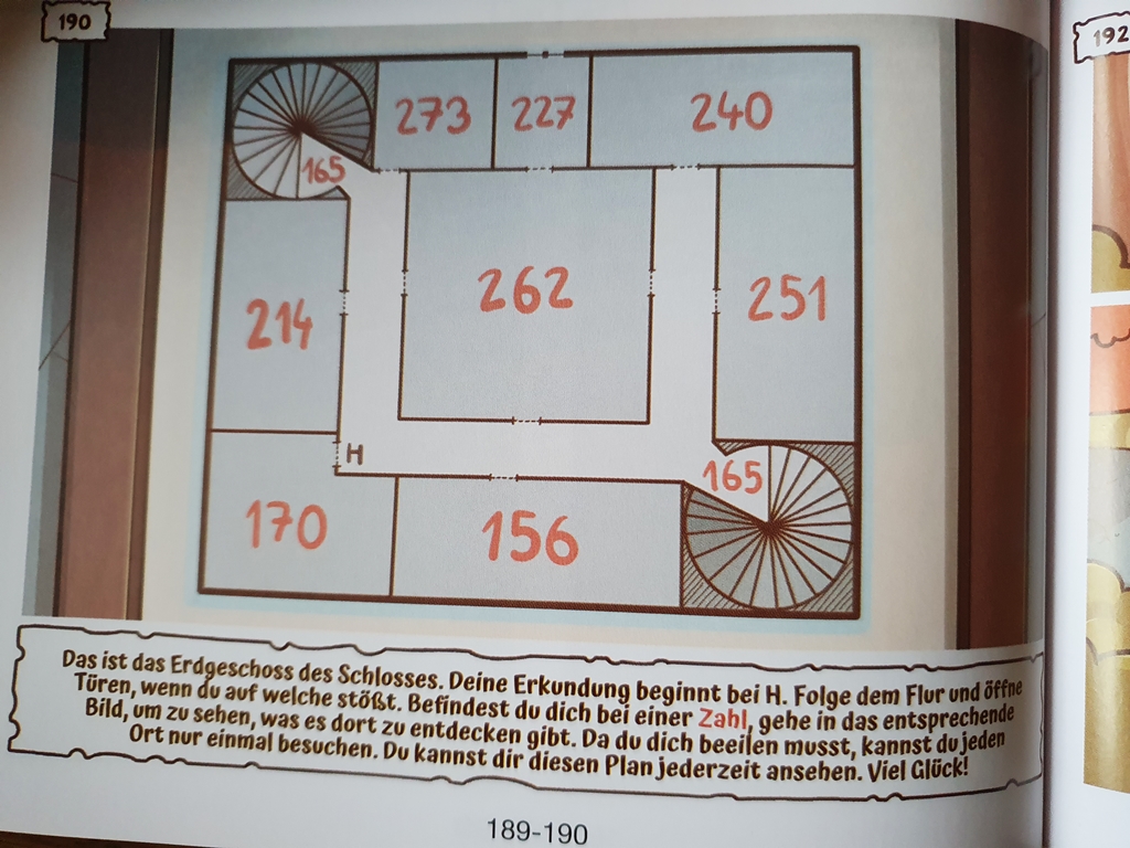 Flurplan mit Zimmernummern