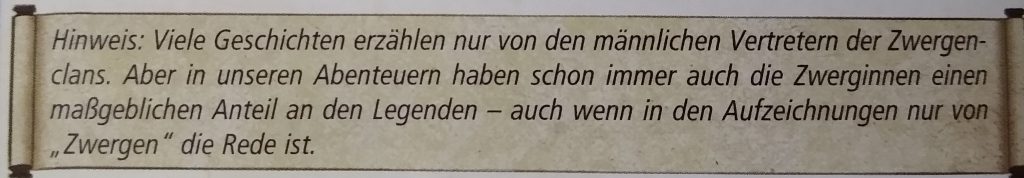 Dieses Bild zeigt, wie das Regelwerk von Saboteur the dark cave mit dem Thema Gendern umgeht