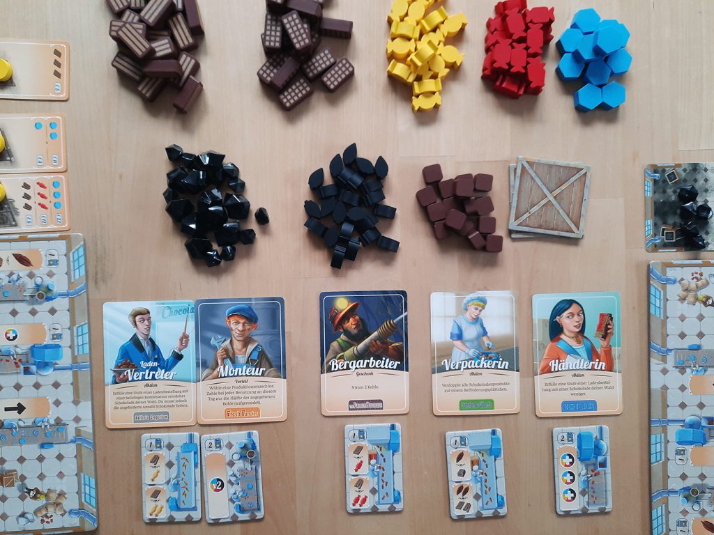 Auslage und Material zu Chocolate Factory