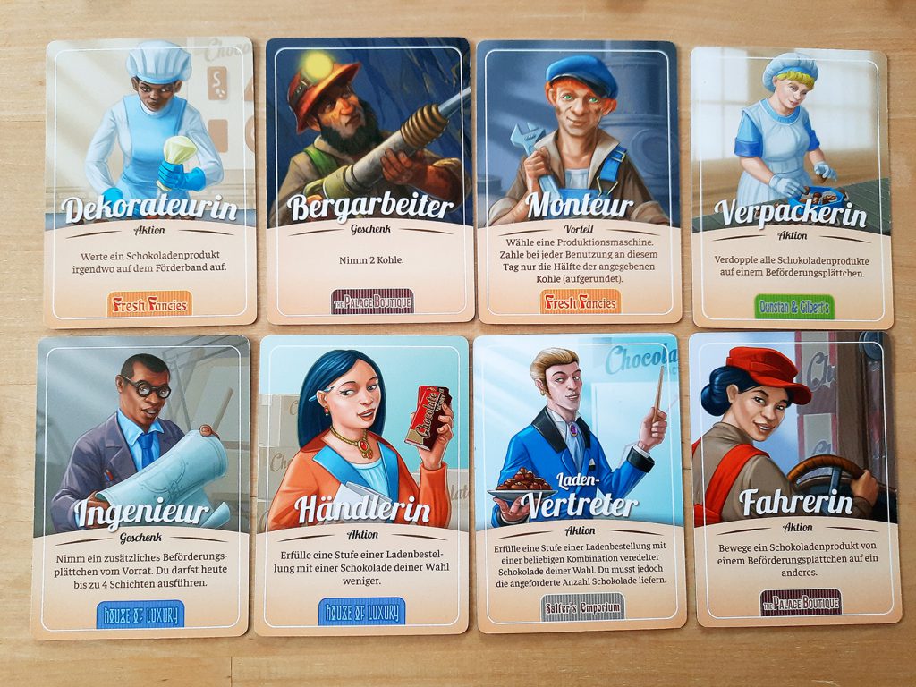 Helferkarten für Chocolate Factory