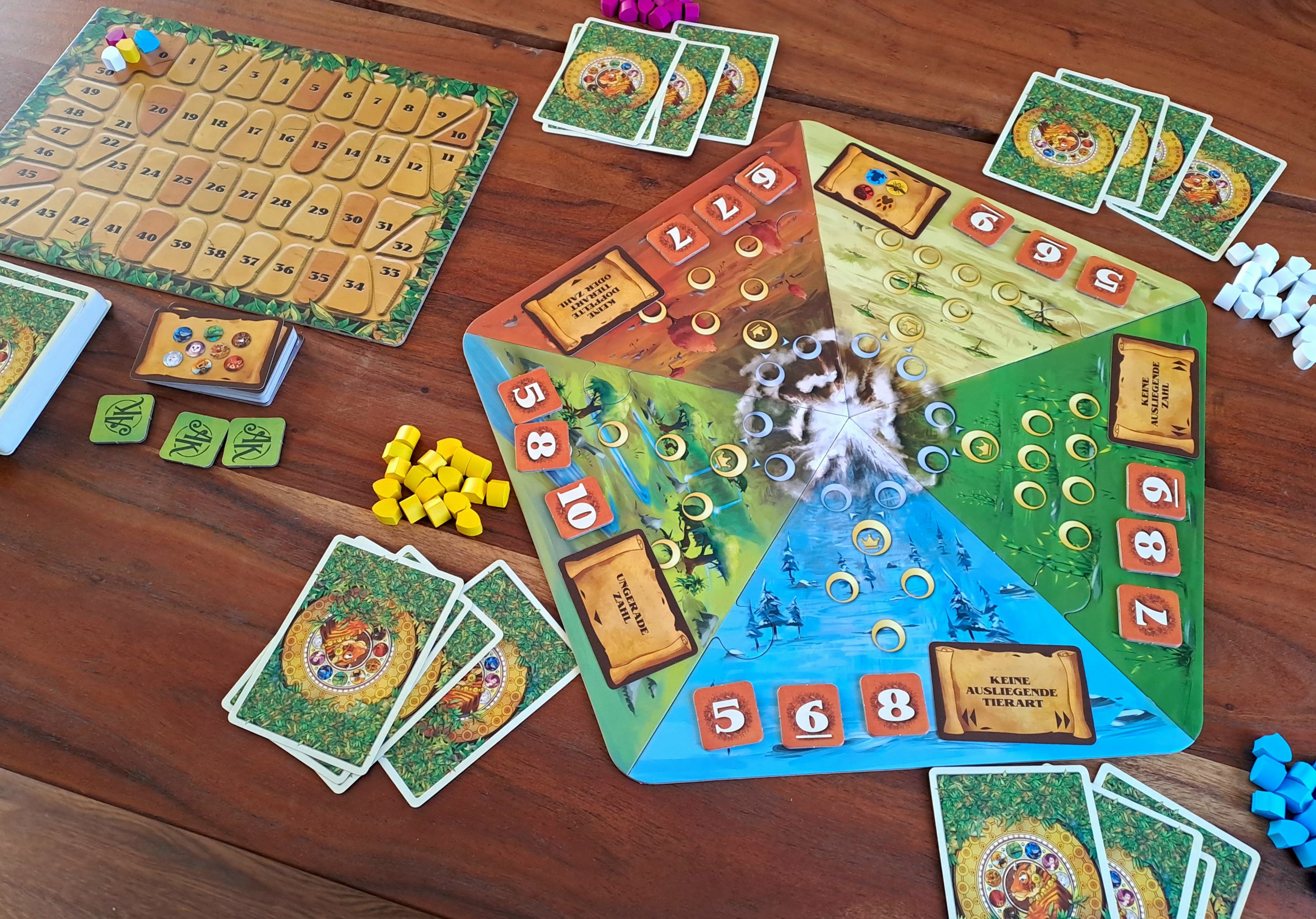 Spielaufbau für 4 Personen