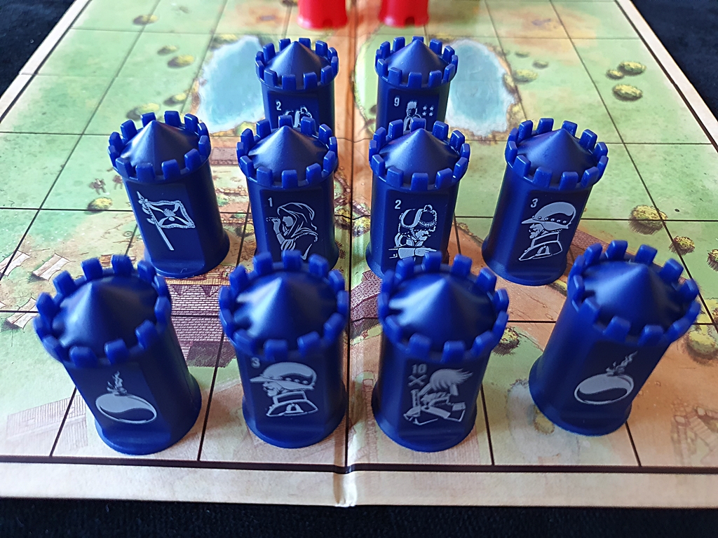 Spielaufbau für Blau