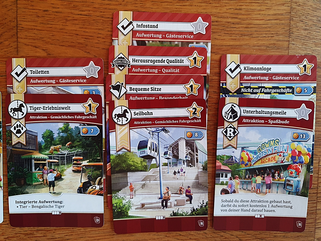 Fortgeschrittene Kartenauslage eines Spielenden