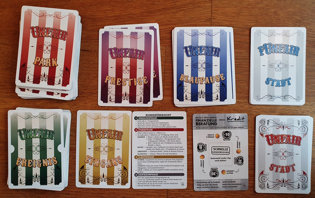 Karten eines Kartendecks sortiert